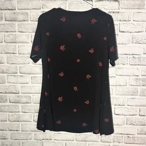 LuLaRoe Carly Simply Comfortable Perfect T Oversized Short Sleeve Floral Shirt S - Picture 2 of 10